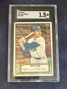 1952 Topps - Duke Snider #37 Red Back SGC Grade 1.5 - Picture 1 of 2