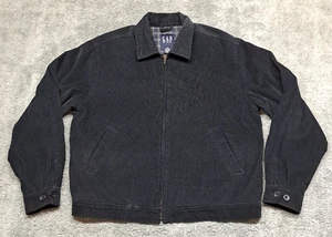 GAP Jacket Mens Medium Corduroy Cord Flannel Lined Zipper Bomber Coat 90s Y2K - Picture 1 of 13