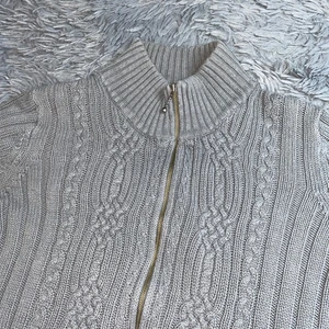 Cabela's Women’s M Cardigan Sweater Full zip Cable knit Gray - Picture 1 of 10