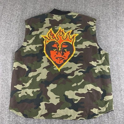 Chaleco Obey Camo XXL Para Hombre Acolchado Forrado Cremallera Chaqueta Sin Mangas  Foto 1 de 4