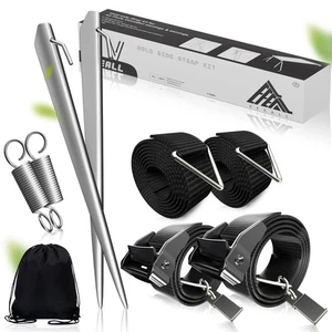 9 Pcs Omnistor Caravan Motorhome Awning Storm Hold Down Side Strap Kit for Thule - Picture 1 of 5