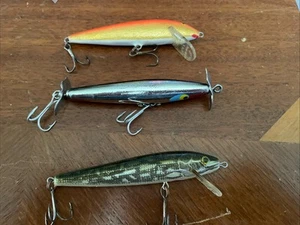 Vtg Smithwick Devil's Horse Topwater Lure, Rebel Floater, And Rapala Countdown - Picture 1 of 2
