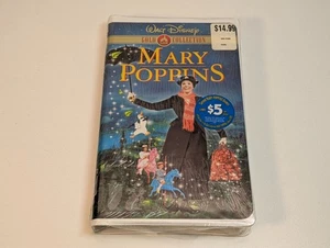 Vintage New: Mary Poppins Gold Collection VHS Clamshell, Sealed, Disney Video - Picture 1 of 11