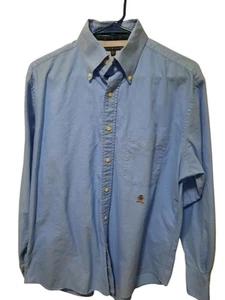 Tommy Hilfiger hellblaues Herrenhemd, Größe 15 1/2 32-33, Medium mit Logo - Bild 1 von 5