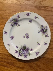 Rossetti Frühlingsveilchen handbemalt Teller Goldrand 7 Zoll Made in Occupied J - Bild 1 von 4