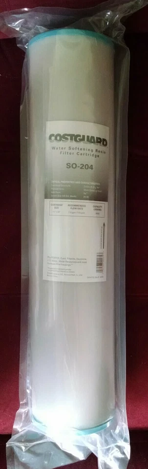  Costguard SO-204 cartucho de filtro de resina amaciante de água 4 1/2 x 20" (caixa de 4) - Imagem 1 de 4