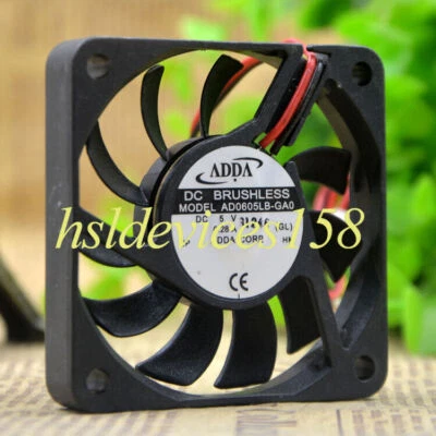 1pc ADDA AD0605LB-GA0 5V 0.28A 6010 6CM 2-wire Cooling Fan - Image 1 of 2