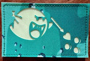 Patch variante FSUP Crew "Baja Blue Chocolate Chip" taglio laser Glow-in-the-Dark - Foto 1 di 3