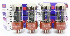 (Elegant Edition) Matched QUAD 4pcs Tung-Sol 6sn7 GTB Tubes - Picture 1 of 3