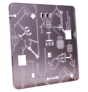 Circuit Board Coaster | Transparent Engraved Coaster | Computer Geek Office Gift - Picture 1 of 6