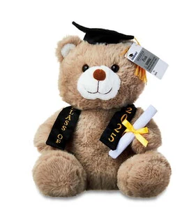 Graduation Medium Brown Class of 2025 Bear Plush with Grad Cap, 12" To Celebrate - Picture 1 of 5