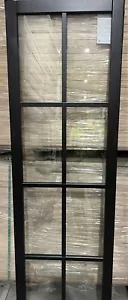 NEW STYLE CONTEMPORARY BLACK 8 PANEL GLAZED DOORS 1981mm X 610mm X 35mm - Picture 1 of 4
