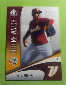 2006 SP Authentic WBC Future Watch Victor Moreno Baseball Card #ed /999