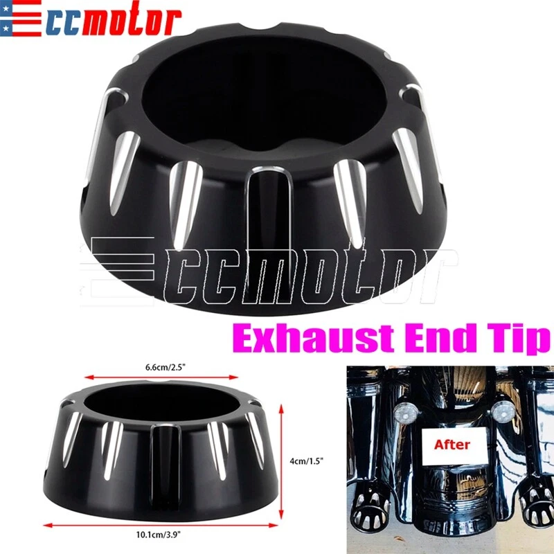 Motorcycle Exhaust Muffler End Tip Cap For Racing 2-into-1 Full Exhaust System - Image 1 of 4