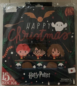 Happy Christmas Harry Potter 15 Days Of Women’s Socks Size 4-10 NEW - Picture 1 of 2