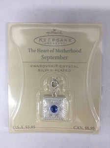 Punze Andenken versilbert September Charm mit Swarovski Kristall Mutterschaft - Bild 1 von 3