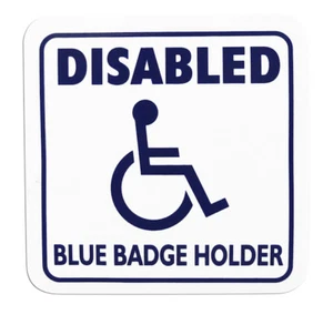 Disabled Blue Badge Holder Symbol, Access Self-Adhesive Window Sticker, 4"x4" - Picture 1 of 1