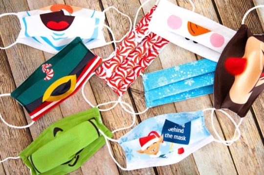 Face Mask Panel-Christmas-by Riley Blake Designs CP10960 - Image 1 of 2