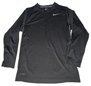 Nike Dri-Fit  Long Sleeve Boys Size Medium Black Top - Picture 1 of 7