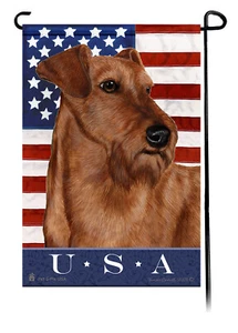 Bandera de jardín patriótica de Estados Unidos - Terrier irlandés 073 - Imagen 1 de 1