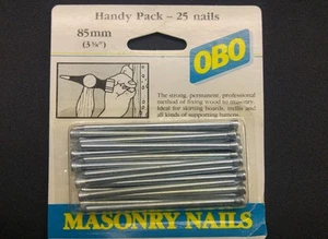 85mm Albañilería NaiIs Irwin OBO Caja de 250 Fijaciones endurecidas Ladrillo resistente al óxido - Imagen 1 de 1