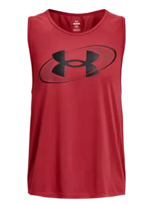 Camiseta sin mangas Under Armour para hombre mediana marca UA Tech gimnasio entrenamiento chakra roja Foto 1 de 4