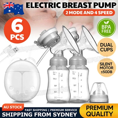 Electric Breast Pump Kit Milk Suction Double Side Intelligent Travel Baby Feeder - image 1 of 4