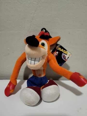 Crash Bandicoot Plush 8" ReSaurus 1998 w/ Tag - Key Chain Beanbag Plush Doll Toy Cover