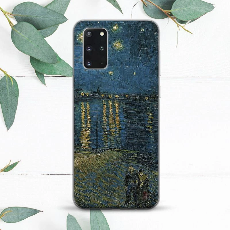 Funda Van Gogh Noche estrellada sobre Rhone para Samsung Note 20 S20 S21 S22 S23 S24 FE Foto 1 de 1