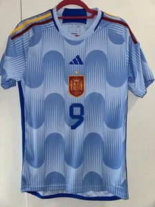 Maglia Spagna Away Adidas 2022 Azzurro Gavi #9 Taglia S - Foto 1 di 10