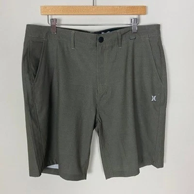 Pantalones cortos chinos de espiga Hurley para hombre talla 36 verde Foto 1 de 4
