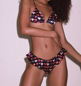 Fleur Du Mal luxe flutter underwear Heartbreaker Print - Picture 1 of 7