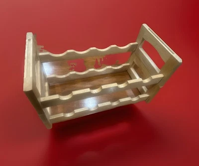 Wine Bottle Holder UNBRANDED Wooden & Stackable Countertop Rack Holds 8 Bottles - Image 1 of 4