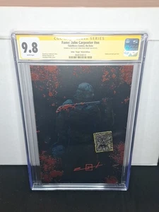 LTD 10 SIGNED & SKETCH JONATHAN URIBE JOHN CARPENTER METAL HALLOWEEN EVIL DEAD - Picture 1 of 4