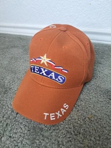 Texas Baseball Cap Hat Brown Blue White Red NWOT - Picture 1 of 6