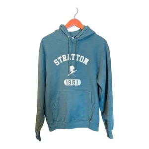 Stratton Vermont Hoodie Mens Medium Green Ski Resort 1961 Sweatshirt - Picture 1 of 3
