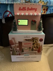 Punze Weihnachtsdorf Bäckerei mit Licht - Bild 1 von 3