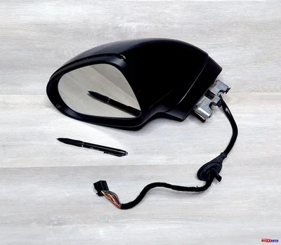 2011-2014 VOLKSWAGEN VW TOUAREG ESPELHO RETROVISOR LATERAL ESQUERDO DO MOTORISTA PRETO - Imagem 1 de 4