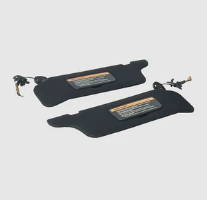 1994-2004 Ford Mustang LH RH Sun Visor Pair Black Cloth OEM Hard Top Only - Picture 1 of 18