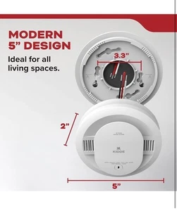 2 pack Kidde Hardwired Smoke Alarm Detector, 10Year Battery Backup Model: 205A10 - Picture 1 of 2