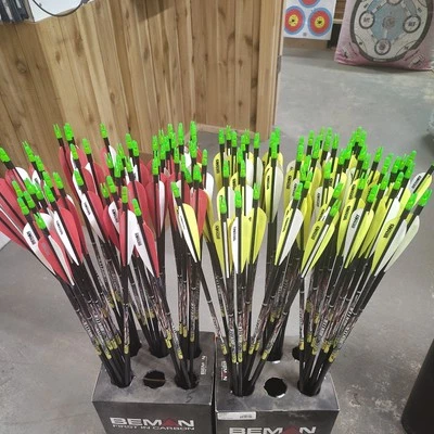 1 DZ Beman ICS Hunter 400 Patriot NEW USA MADE Full length/ inserts. 4" Vanes