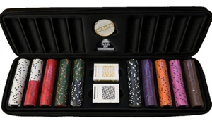 Juego de fichas de póquer de arcilla KEEPBET 14 gramos Texas Hold’em 500 piezas estuche de transporte - Imagen 1 de 2