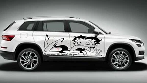 TRIBAL BETTY BOOP CUTE GIRL SWIRLS CAR DECAL VINYL GRAPHIC TRUCK SIDE  - Picture 1 of 2