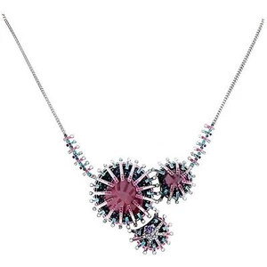 Swarovski Women's Necklace Efflorescence Rhodium Plated Crystals Pave 5199662 - Picture 1 of 2