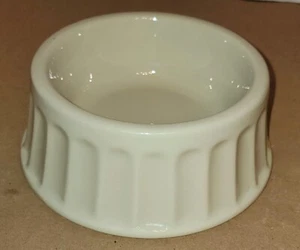 Martha Stewart Pet Dog Cat Food Water Bowl Beige  3.25" High 6.5" Wide EUC - Picture 1 of 4