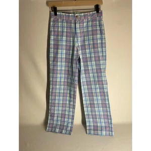 Vineyard Vines Blue Plaid Breaker Pants Girls Size 12 NEW Preppy  - Picture 1 of 6