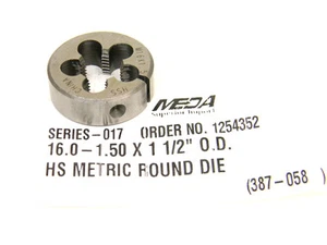 NUEVO MEDA M16 X 1.50 X 1.50" O.D. TORNILLO AJUSTABLE REDONDO ROSCADO TROQUEL 1254352 - Imagen 1 de 1
