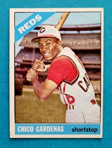 1966 Topps #370 Chico Cardenas Leo Cardenas Cincinnati Reds Baseball Card EX/VG - Picture 1 of 2
