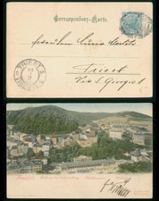 Czech Republic  AK PPC Postcard Carlsbad 27.07.1900 - Trieste Top Rare