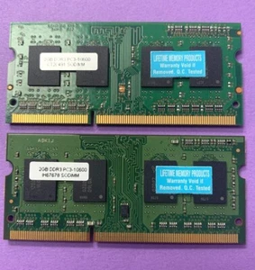 🔥LIFETIME MEMORY PRODUCTS 4GB (2x2GB) DDR3 PC3-10600 SODIMM Laptop RAM Memory - Picture 1 of 2